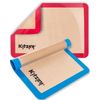 Kitzini Silicone Baking Mat Set (2) Half Sheets - Non Stick Cookie Sheets Professional Grade