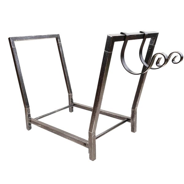 Indoor and Outdoor Firewood Racks with Kindling Wood Hooks. 25.6in Double Coa...