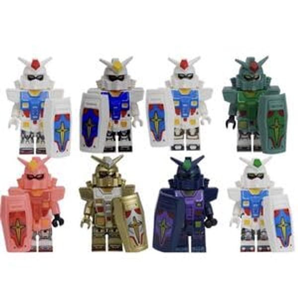 Quick Delivery, Set of 8 Blocks, Gundam Minifigure, Lego Lego Compatible Minifigures es