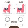Key Chains Fun creative fluffy pink llama wearing a saddle blanket (kc-280220-1)