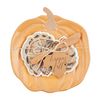 Mud Pie Orange Pumpkin Cheese Sets, plate 8 1/4" x 7 3/4" | spreader 5"