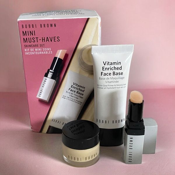 Bobbi Brown Mini Must Haves Skincare Set Enriched Face Eye Base Extra Lip Tint