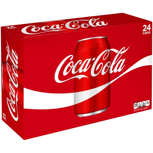 Coca-Cola Soda Soft Drink, 12 fl oz, 24 Pack