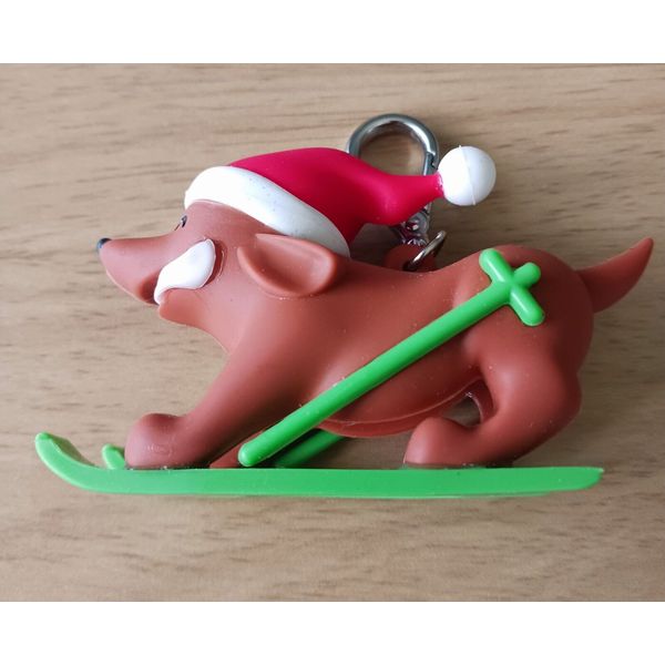 Bath & Body Works Skiing Dog w/ Santa Hat PocketBac Sanitizer Holder