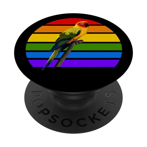 Sun Conure Rainbow Bird Birdwatcher Diversity Birdwatcher PopSockets Swappable PopGrip