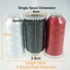 New brothread Set of 3 Basic Colors-1 Polyester Machine Embroidery Thread Huge Spool 5000M for All Embroidery Machines