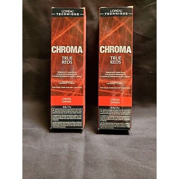 L'Oreal Technique Chroma True Reds - Chroma Sangria - 1.74oz / 49.29g (2 Pack)