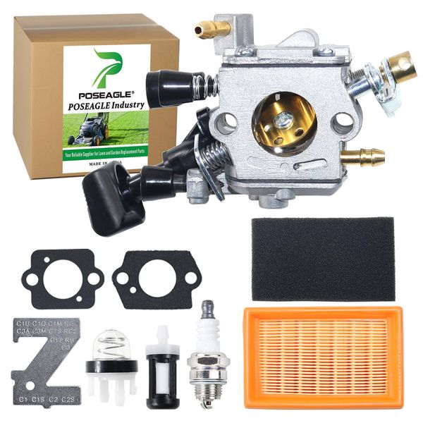 POSEAGLE BR430 Carburetor Kit for Stihl BR350, BR430, SR430, SR450 Backpack Blowers Replaces Stihl br430 Carburetor Kit, Stihl br350 Carburetor, Stihl br450 Carburetor, Zama C1Q-S210 C1Q-S210B