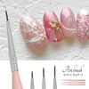 Easy to Draw Art Brush Set of 3 Pearl Pink 5mm/7mm/9mm Nail Art Gel Nail