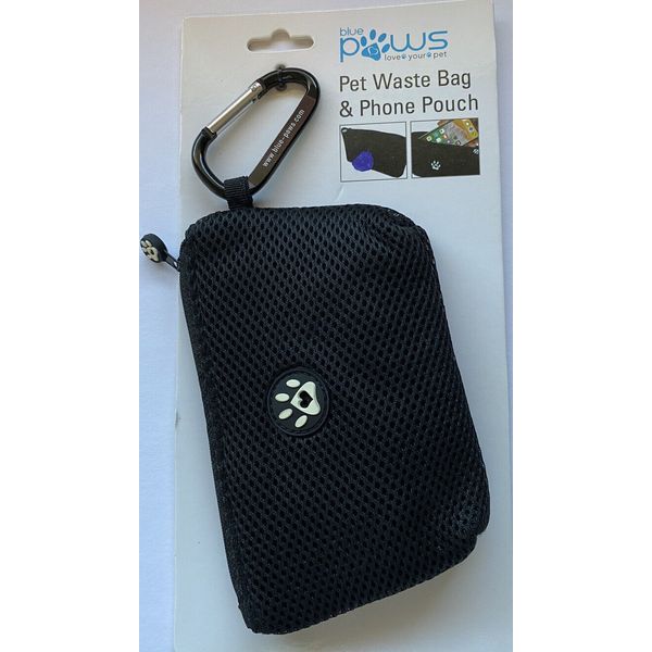 NEW Blue Paws Phone Pouch & Pet Waste Bag Great for training treats, keys