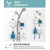 Home Shower Caddy Storage Chrome Hanging Shelf Bathroom Elegance Organizer Rack