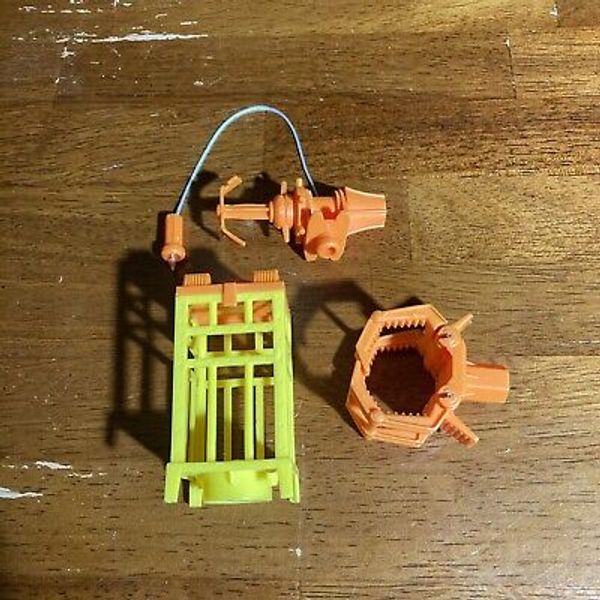 Matchbox Mega Rig Shark Ship Toy Playset PARTS LOT Wench Cage & Claw