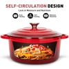 Kitchen Academy Enameled Cast Iron Cookware Set 7 Piece Nonstick Pots & Pans Set