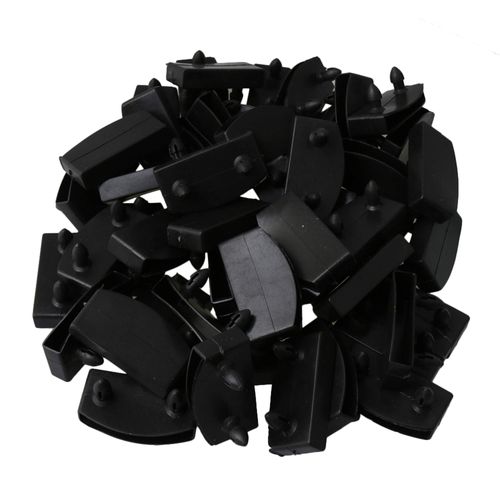RDEXP 50Pcs Plastic Bed Slat Caps Holders Replacement for Holding and Securing Wooden Slats Bed Base Black