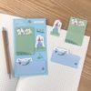 Gakken Staful Moomin Sticky Notes, Die Cut Sticky Notes, Blue AM04827
