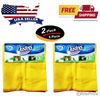 6 PCS 100% Pure Cotton Yellow Multi-Purpose Dusters Cleaning Cloths (2 Pack)-New