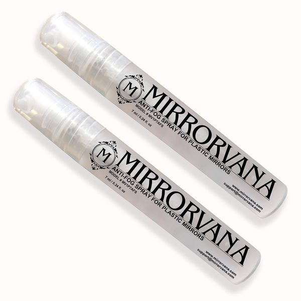 MIRRORVANA Anti-Fog Spray for Fogless Shower and Shaving Mirrors (2-Pack)