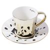 [UK] Luycho Angled Mirror Cup & Saucer Panda Dalmatian_330ml