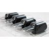 BISIBITA2 VORTEX 1.25-inch Soft Silicone Black Disposable Tattoo Tube Grips with Clear Long Tips 15pcs (5R)