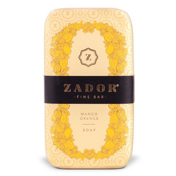 Zador Fine Scented Bar Soap - Mango Orange | Organic Shea Butter Soap with Pistachio Oil & Hungarian Hot Spring Water | All Natural Soap Skin Care (5.6 oz)