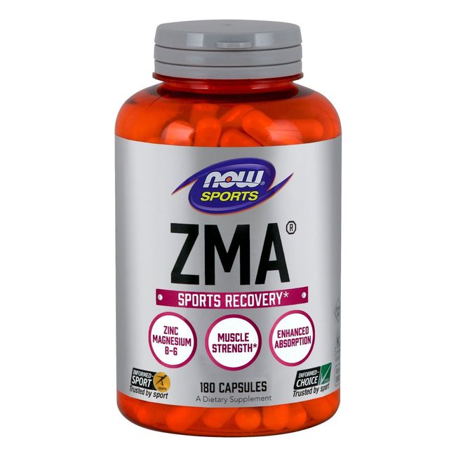 NOW Foods ZMA Capsules, 180 Capsules