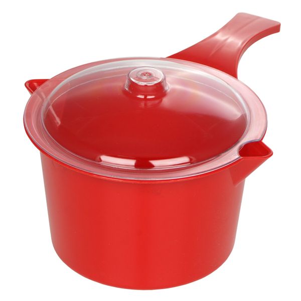 Easycook Microwave Saucepan with Lid 0.9lt RED