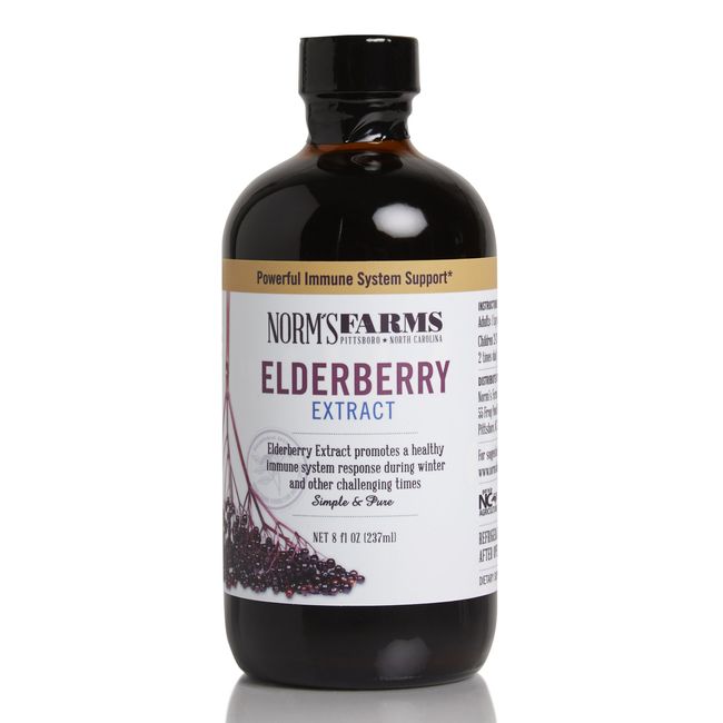 Norm’s Farms American Elderberry Extract - Pure Concentrate for Immune Support* - Sugar Free - No Fillers - Non-GMO - Gluten Free - Vegan - Kosher - Made with Farm Fresh Berries - 2 Month Supply