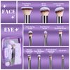 BS-MALL Makeup Brushes Set 23 Pcs with Finger Sponge – Essential Tools,travel set