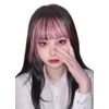 3D structure colorful bangs wig extension one touch point wig (Pink)
