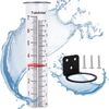 Freeze-Proof Rain Gauge with Red Float Marker & Basic Stand - Clear Measurement