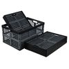 Idotry 4X 42L Plastic Folding Storage Crate Stackable Collapsible Storage Basket
