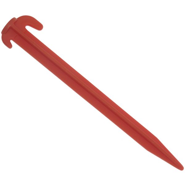 W4 Plastic Tent Pegs - Red, 8 Inch