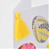 Claire Giles Tassel Embellished Easter Greeting Card, Daffodils and Eggs, Happy Easter