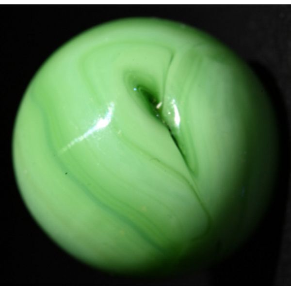 Vintage Marble W.V. Swirl 'Champion' Funky Compact Rich Jade Green 19/32''