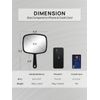 OMIRO Hand Mirror, All Black Handheld Mirror with Handle, Rectangle, 16.8 x 23.6 cm