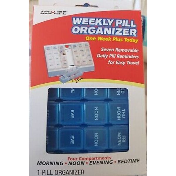 New Acu-Life One Week (7 Day) Plus Today Pill Organizer & Pill Cutter