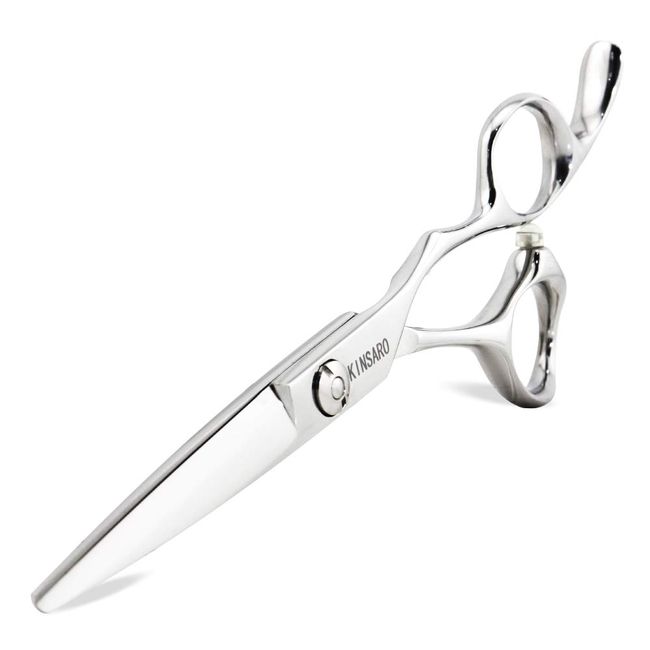 5.5" Barber scissors Hair scissors Professional Hair Shears Cutting Shears 440C Hair Cutting Scissors Barber Shears Haircut Scissors Silvery Convex Blades KINSARO