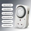 Defender 24 Hour Segment Timer Switch - Energy Saver Plug Standard Size - Programmable Time Controller