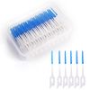 160 Pieces Dual-Use Interdental Brushes, Silicone Tooth Floss Picks Dental Picks Interdental Brush Toothpick Dental Brushes Teeth Brush Picks for Braces Oral Cleaning