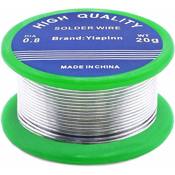 Solder Wire 0.8mm Soldering Wire Lead Free Sn99.3 Cu0.7 with Rosin Core for Electronic Electrical Soldering Components Repair and DIY(20g)