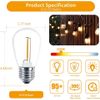 NUYA 15-Pack LED 1W String Light Bulbs, S14 Plastic Shatterproof Edison Vintage