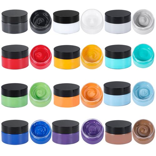 Chalk Paste Paint Set Fabric Silk Screen Printing Stencils Paste Ink Paint for Wood, T-Shirt,Fabric, Cup, Chalkboard DIY Home Decor for 12 Colors,Fashion Model
