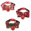 3 Pack Christmas Cat Collars, Santa Kitten Collars, Adjustable Cat Bow Tie Collars with Bells