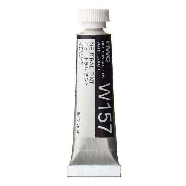 Holbein W157 Transparent Watercolor Paint, Neutral Tint, 0.16 fl oz (5 ml) (No.2), 003157