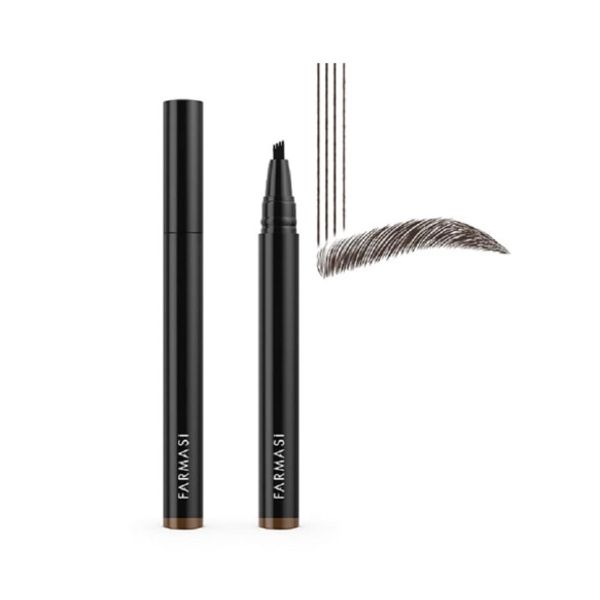 FARMASI Eyebrow Microblading Pencil: Waterproof, Smudge-Proof. Deep Brown