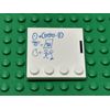 Lego Modified 4 x 4 Tile with Studs on Edge with Blue Whiteboard Formula Pattern