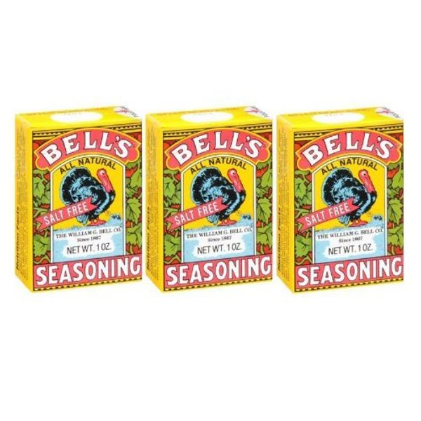 Bell's All Natural Salt Free Poultry / Turkey Seasoning 1 Oz (Pack of 3)