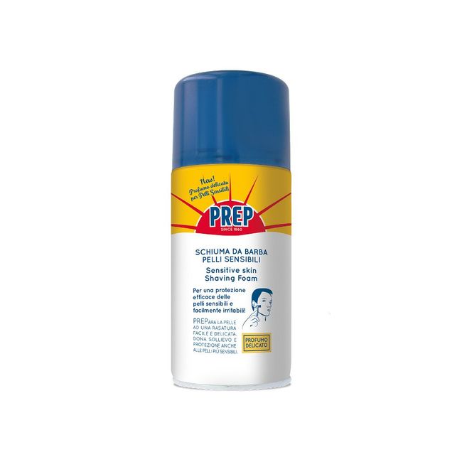 Prep Pelli Sensibili Shaving Foam Sensitive Skin By Prep for Men - 10 Oz Shaving Foam, 10 Oz