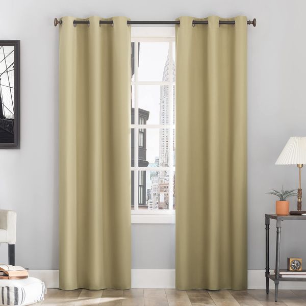 Sun Zero Cyrus Thermal 100% Blackout Grommet Curtain Panel Pair 40" x 63"