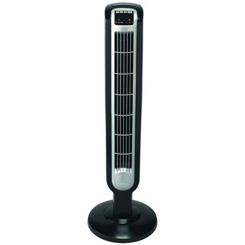 Lasko 2511 36” Oscillating 3-Speed Tower Remote Control Household Fans, 36 Inch, Black